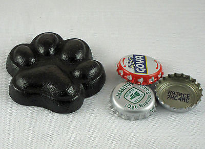 Black Dog Paw Cast Iron Bottle Opener/ Paperweight