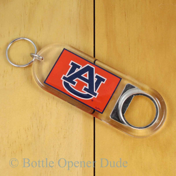 Auburn Tigers Keychain Bottle Opener Lucite NCAA 