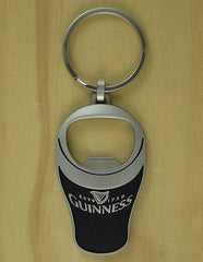 Guinness Bottle Opener Key Chain, Pint Glass 3D Metal Construction