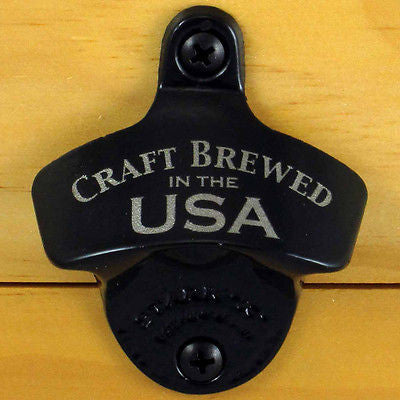 Black Craft Brewed in the USA Wall Mount Bottle Opener