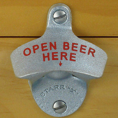 Open Beer Here Wall Mount Bottle Opener