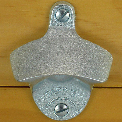 Plain Zinc Plated Cast Iron Wall Mount Bottle Opener