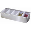 Stainless Steel 5 Compartment Condiment Dispenser Caddy, Commercial Quality