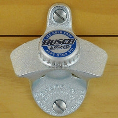 BUSCH LIGHT Beer BOTTLE CAP Starr X Wall Mount Stationary Bottle Opener