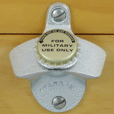 For Military Use Only Bottle Cap Wall Mount Bottle Opener