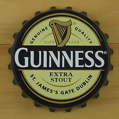 Guinness EXTRA Bottle Opener Fridge Magnet, Cream/Black Pop Off or Twist Off