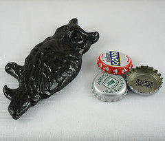 Black OWL Cast Iron Figural Bottle Opener/ Paperweight Reproduction of Classic Opener NEW!