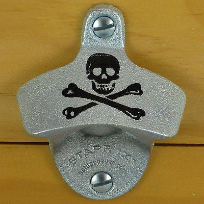 Skull and Bones Pirate Starr X Wall Mount Bottle Opener