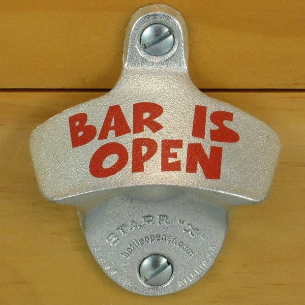 Bar is Open Wall Mount Bottle Opener