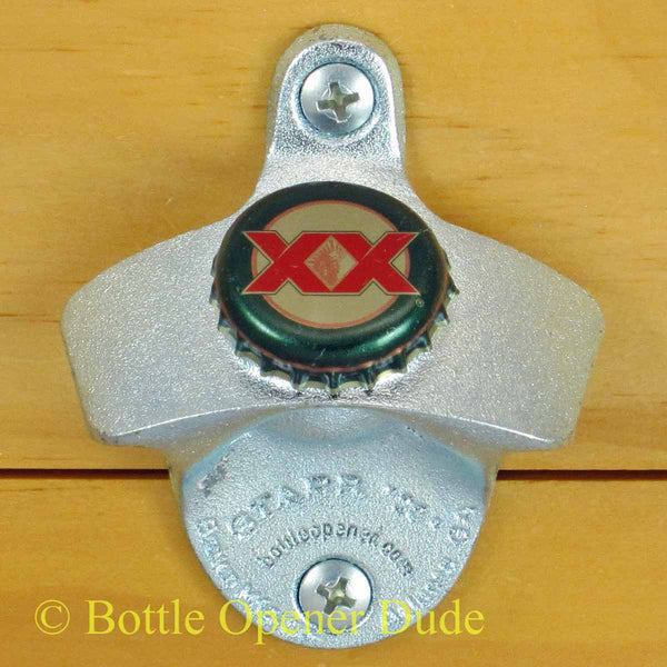 DOS EQUIS LAGER Mexican Beer BOTTLE CAP Starr X Wall Mount Bottle Opener