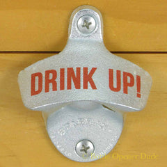 DRINK UP! Starr X Wall Mount Stationary Bottle Opener, Zinc Plated Cast Iron