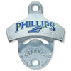 Embossed PHILLIPS BREWING Starr X Wall Mount Stationary Bottle Opener