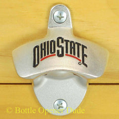 Ohio State Buckeyes Wall Mount Bottle Opener Zinc Alloy NCAA Licensed