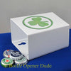 Small White SHAMROCK Metal Cap Catcher for Wall Mount Bottle Openers