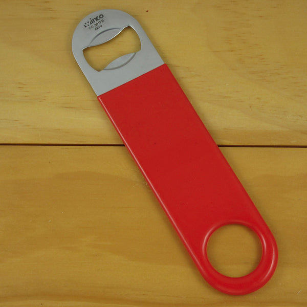 Stainless Pro Speed Blade Opener, Red PVC, Open Your Bottles Like A Pro!